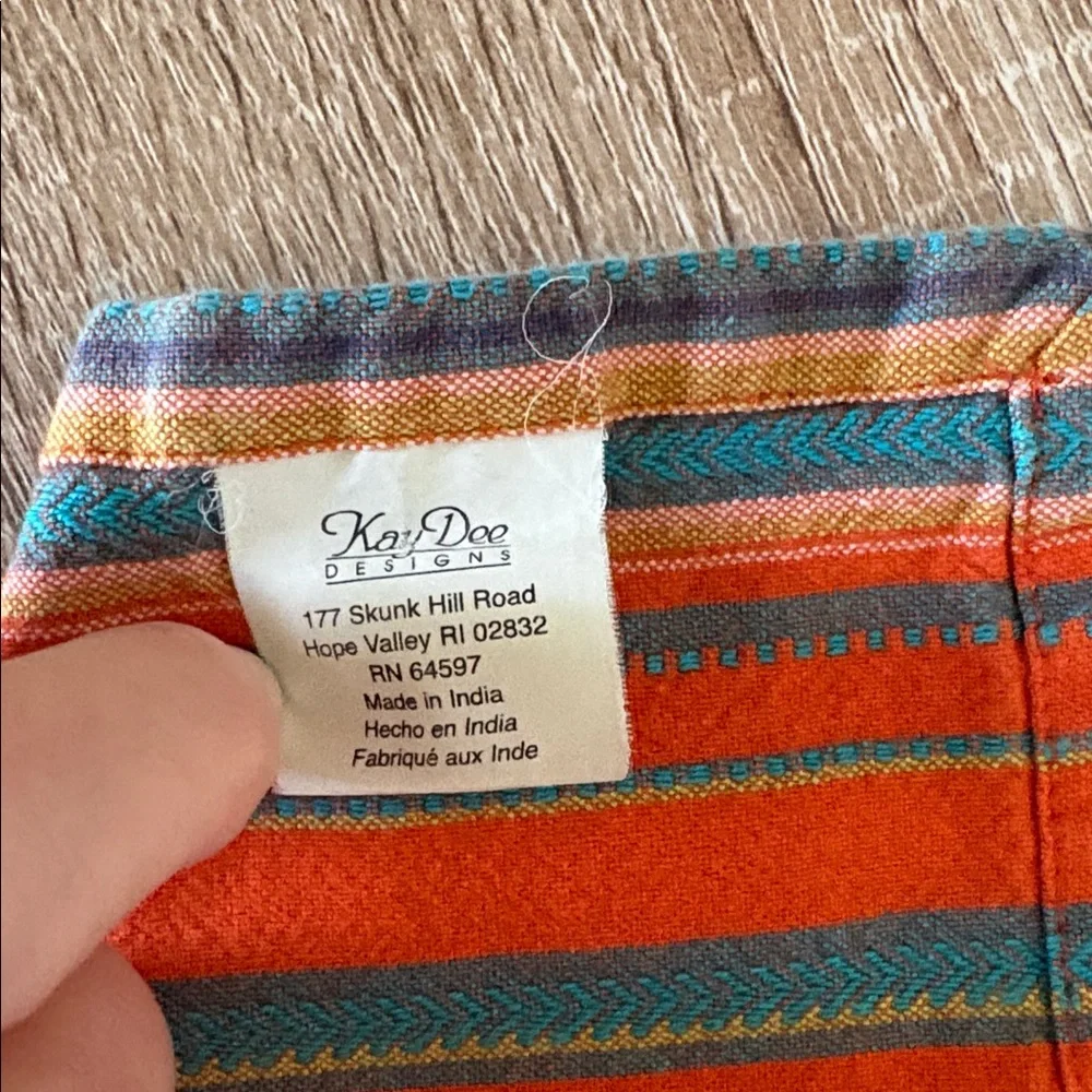Kay Dee south western pattern made in India cotton set 5 napkins